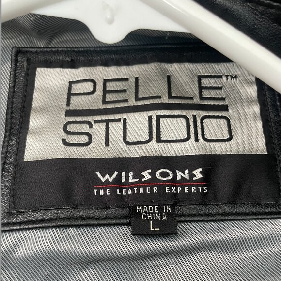 Vintage 1990s Wilson's Pelle Studio Women's L Lined Leather Jacket - Picture 5 of 7